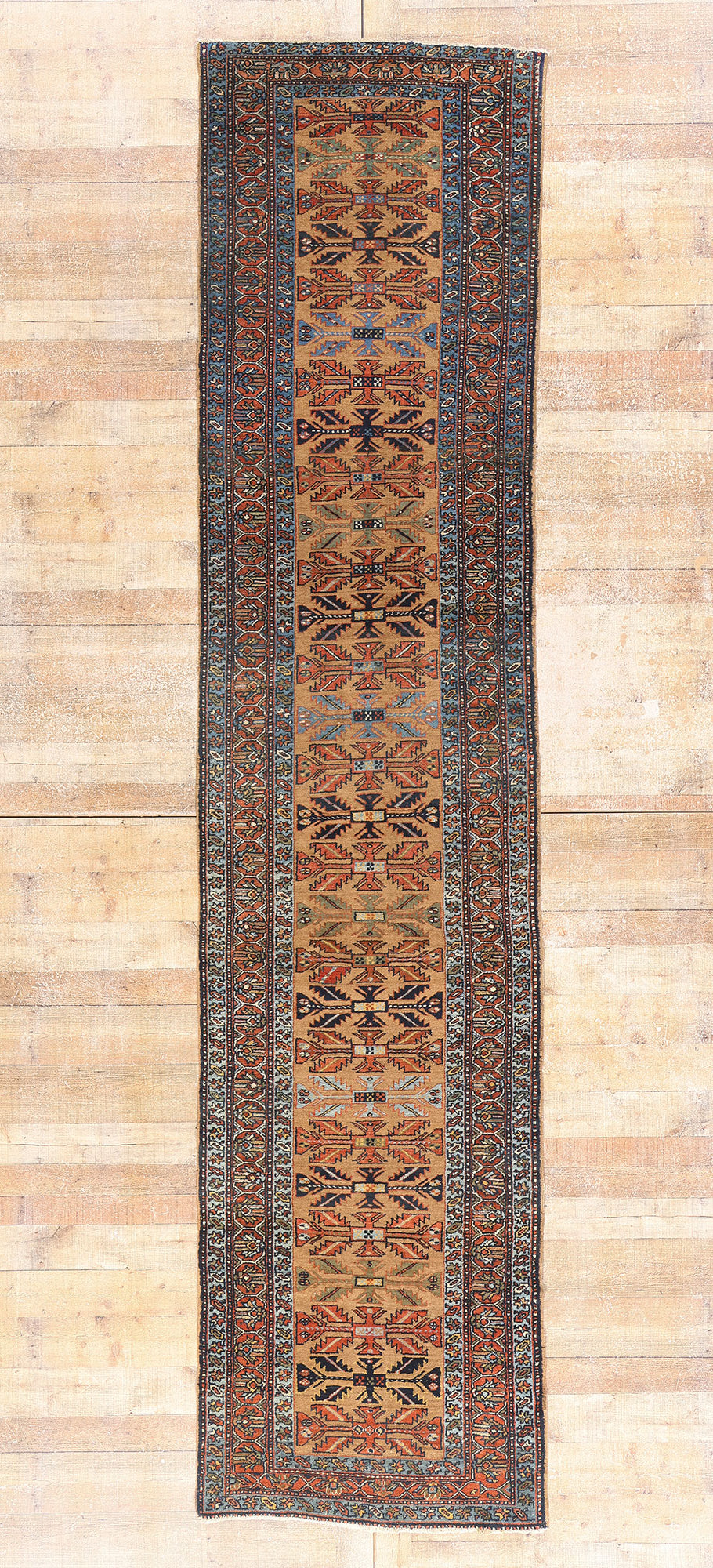 3 x 14 Antique Persian Bakshaish Rug 90039