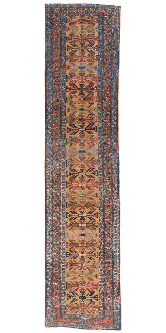 3 x 14 Antique Persian Bakshaish Rug 90039