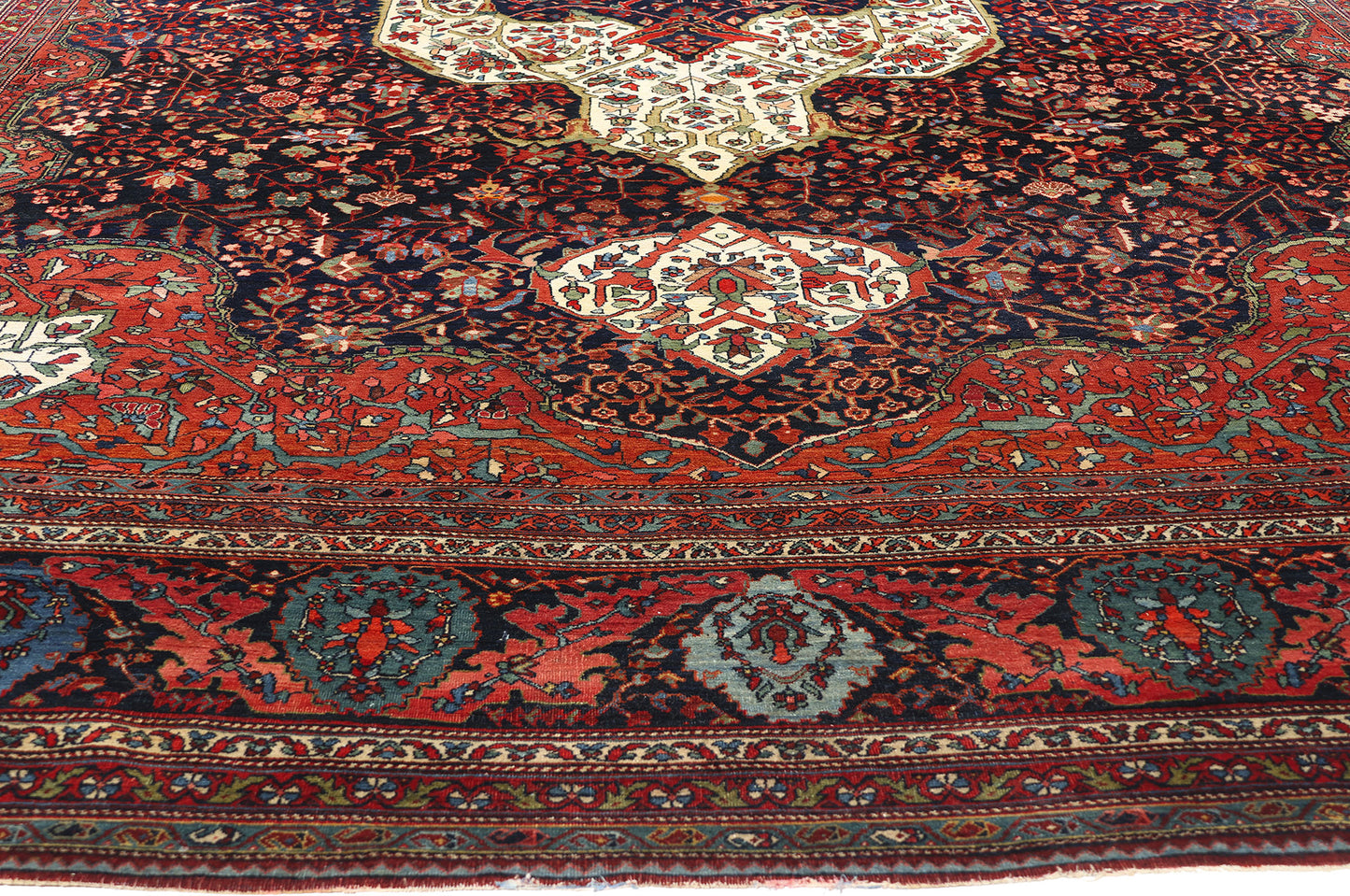 11 x 16 Antique Persian Sarouk Farahan Rug 79125