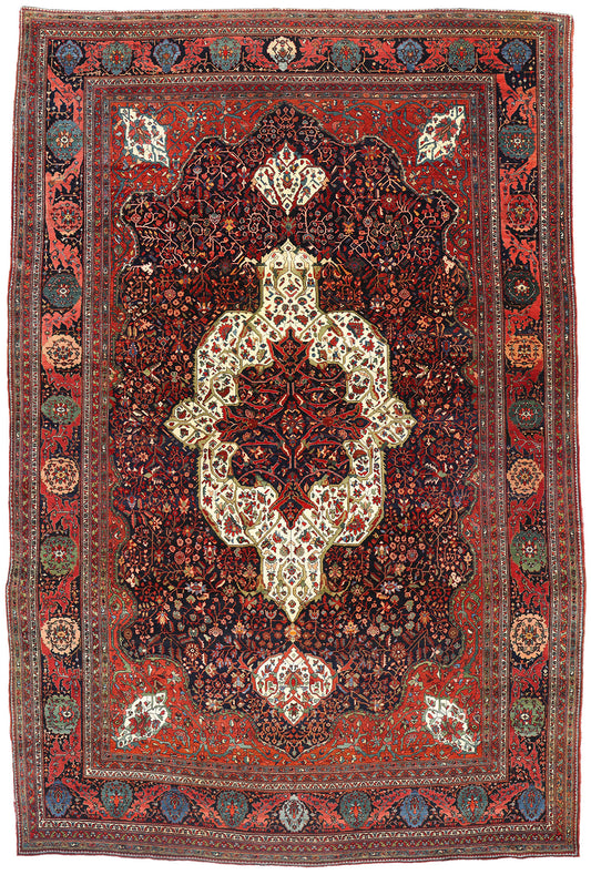 11 x 16 Antique Persian Sarouk Farahan Rug 79125