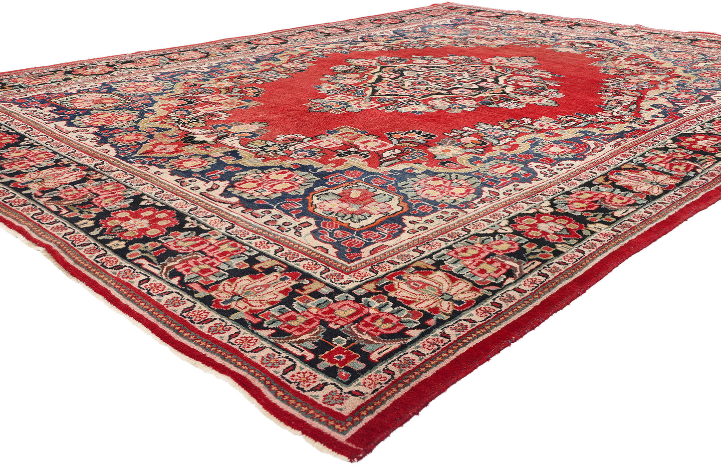9 x 13 Antique Persian Mahal Rug 78961