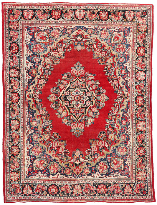 9 x 13 Antique Persian Mahal Rug 78961