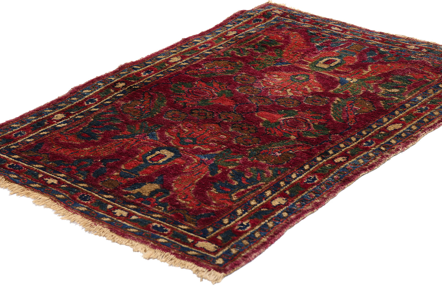 2 x 3 Antique Persian Borchelou Hamadan Rug 79271