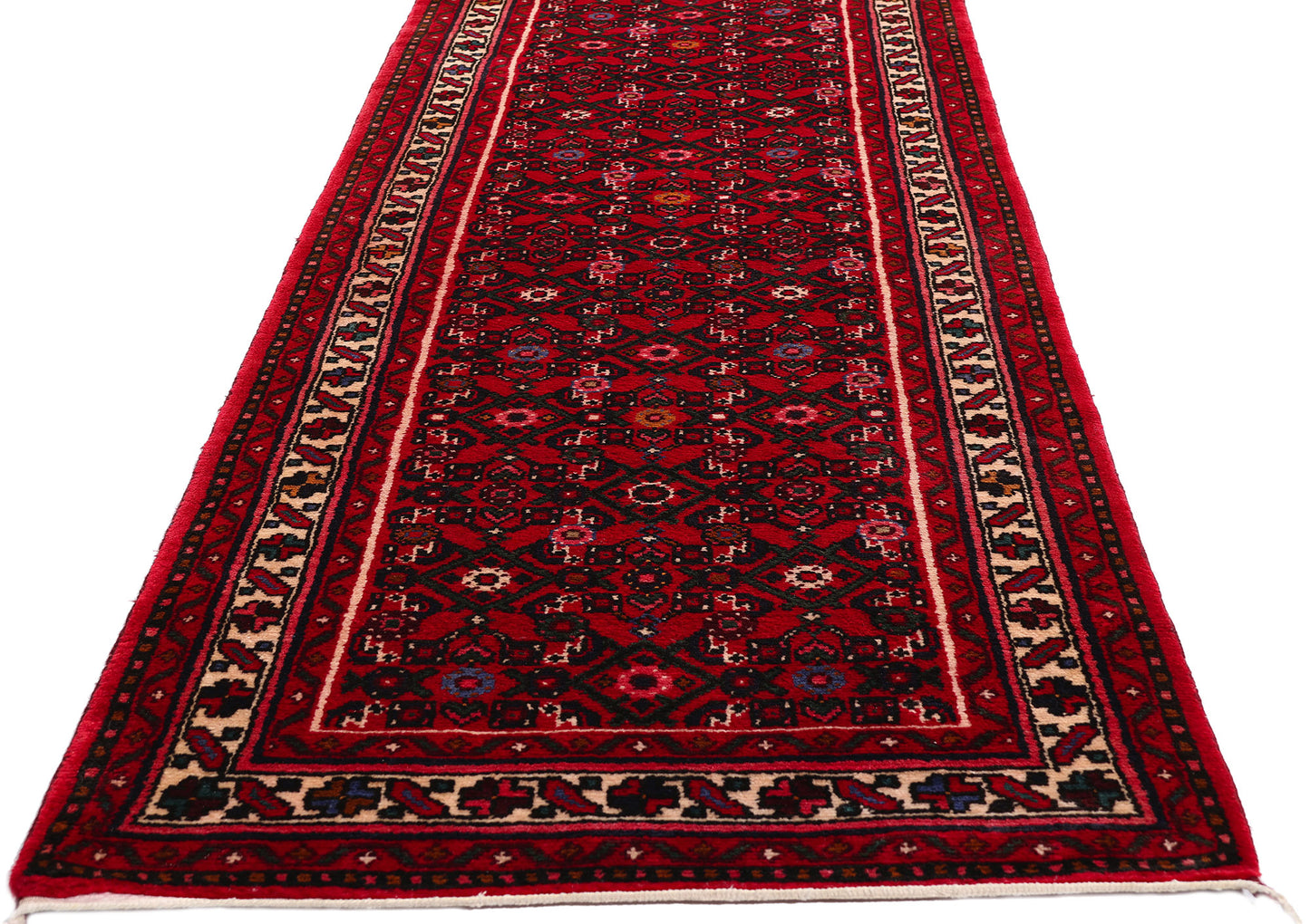 3 x 38 Antique Persian Hussainabad Hamadan Rug 79255