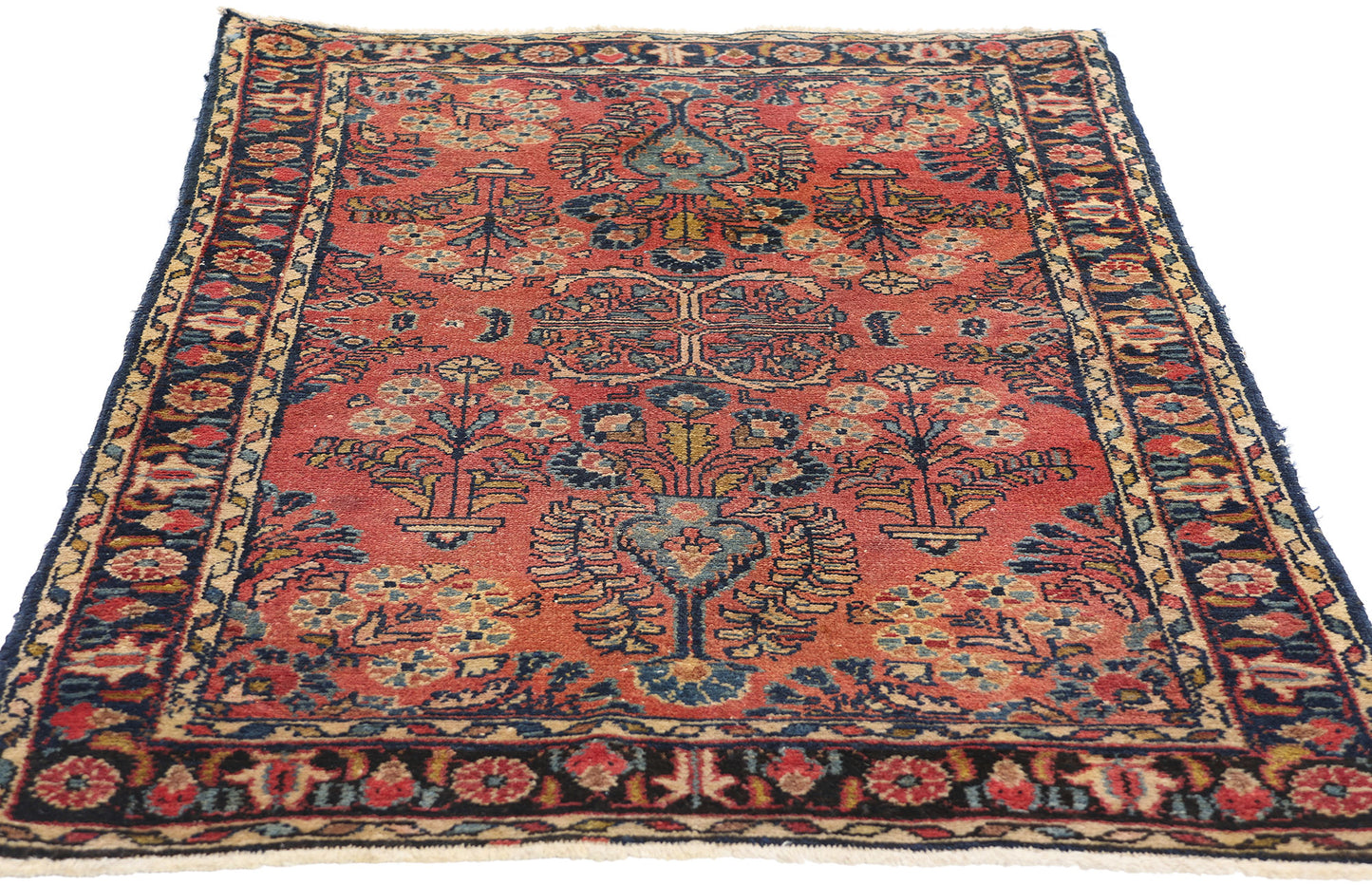 3 x 4 Antique Persian Hussainabad Hamadan Rug 78947