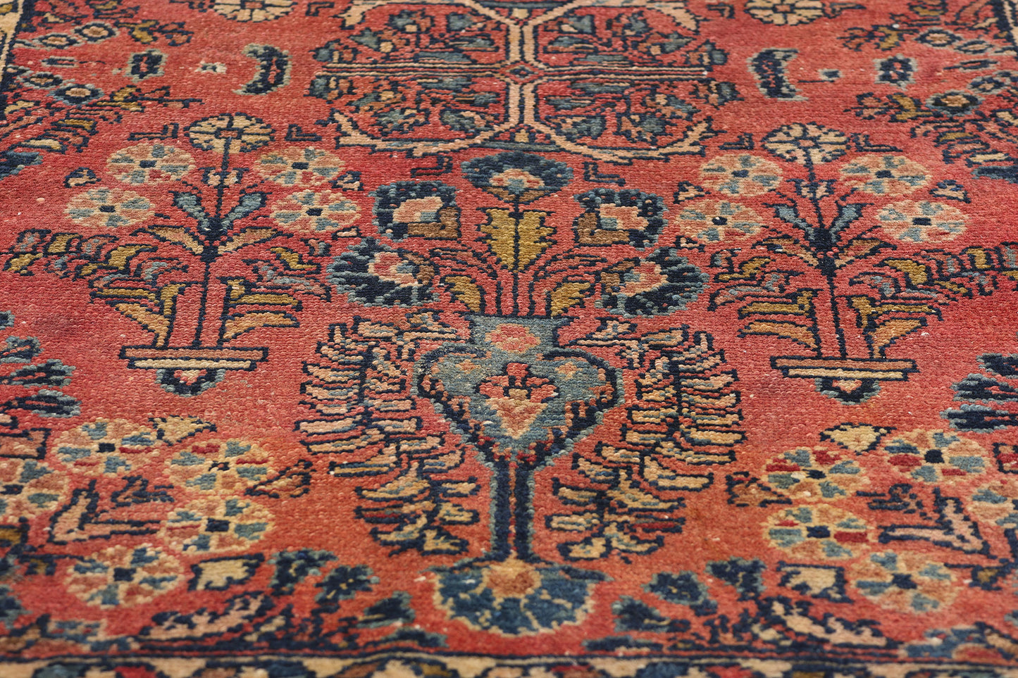 3 x 4 Antique Persian Hussainabad Hamadan Rug 78947