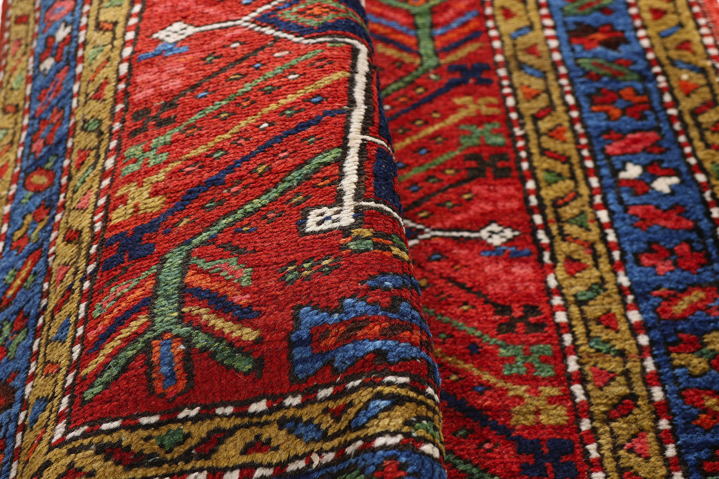 3 x 15 Antique Persian Heriz Rug 79244
