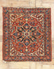 3 x 3 Red Antique Persian Heriz Rug 79317