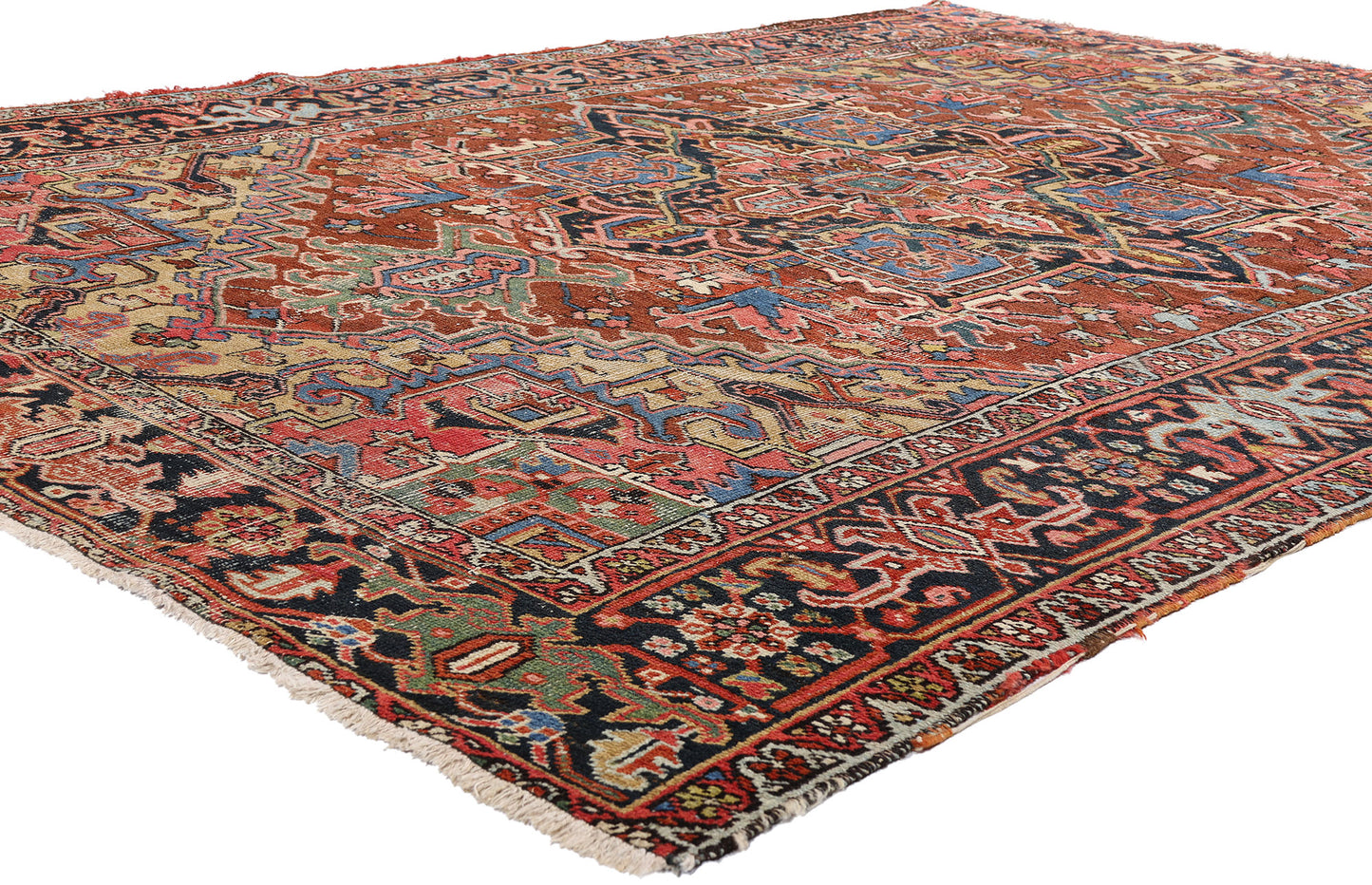 8 x 10 Antique Persian Heriz Rug 79273