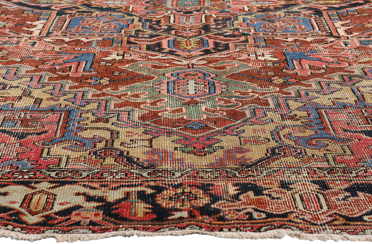 8 x 10 Antique Persian Heriz Rug 79273