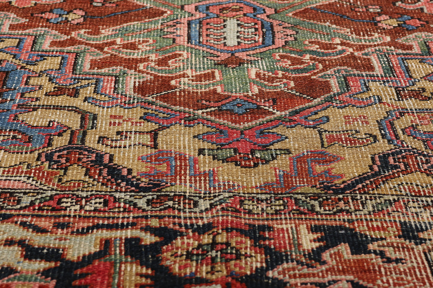 8 x 10 Antique Persian Heriz Rug 79273