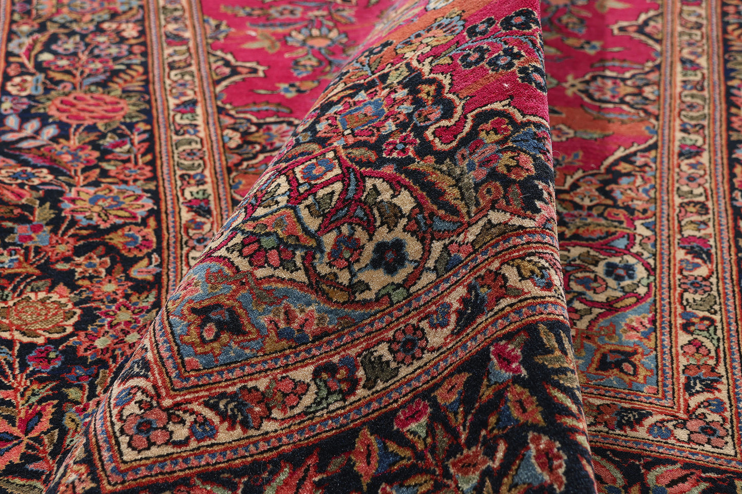 4 x 7 Antique Persian Kashan Rug 79270