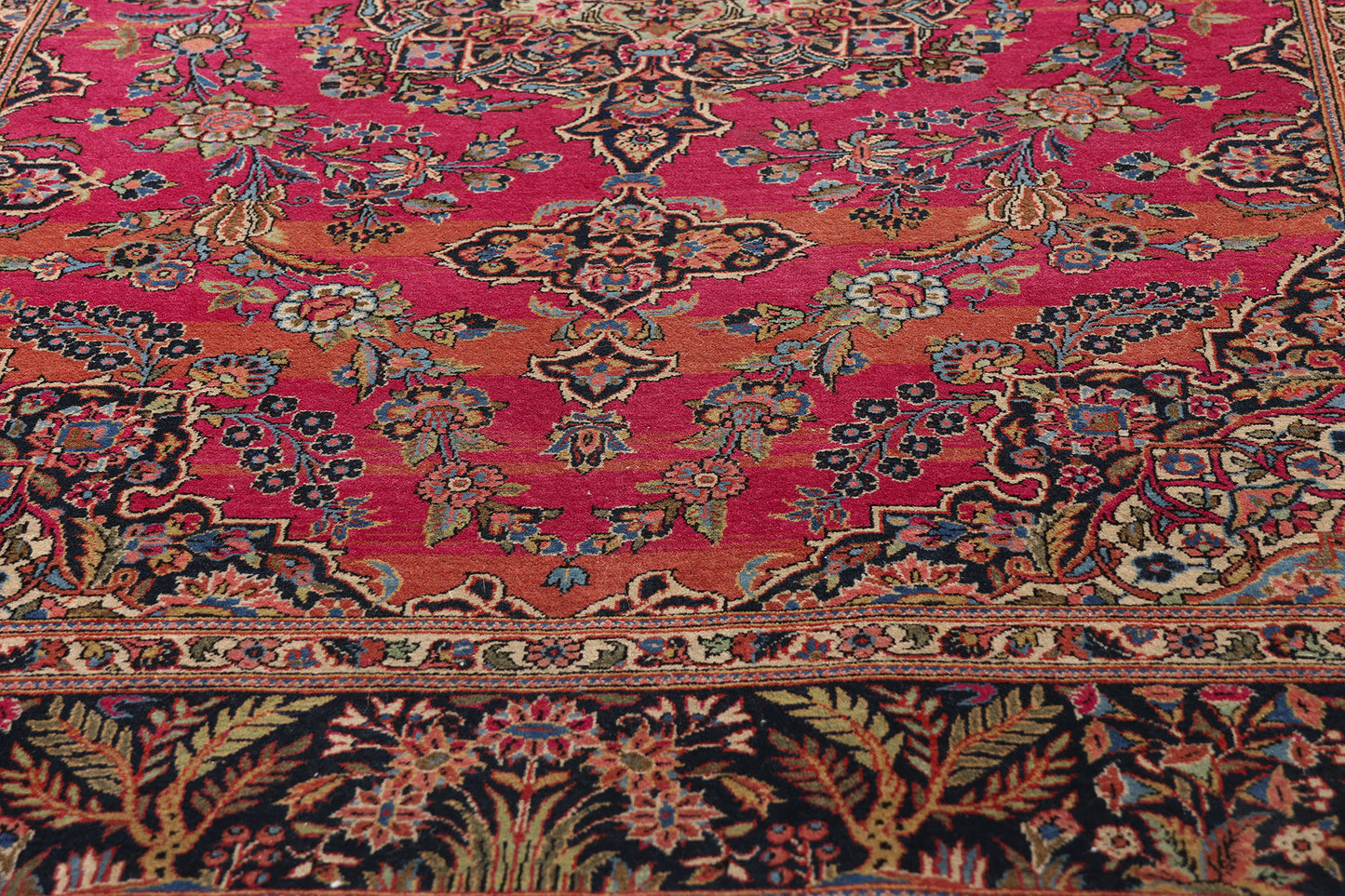 4 x 7 Antique Persian Kashan Rug 79270