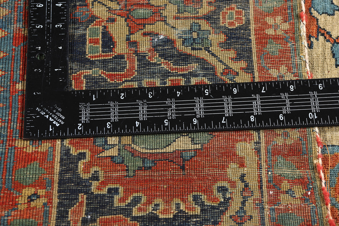 7 x 10 Antique Persian Mohtasham Kashan Rug 79174
