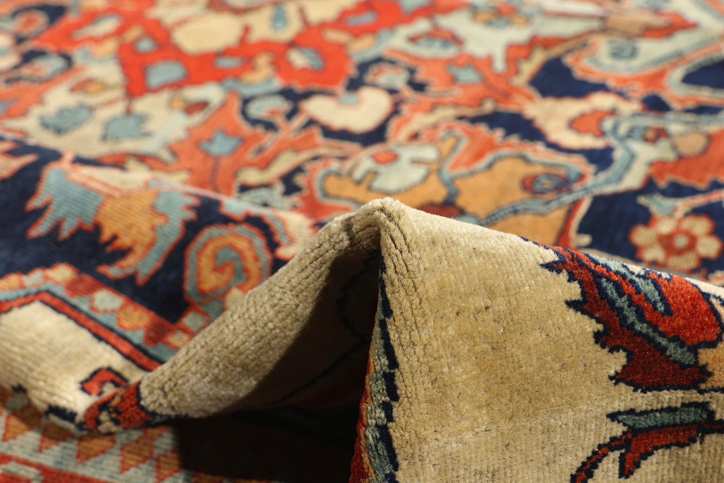 7 x 10 Antique Persian Mohtasham Kashan Rug 79174