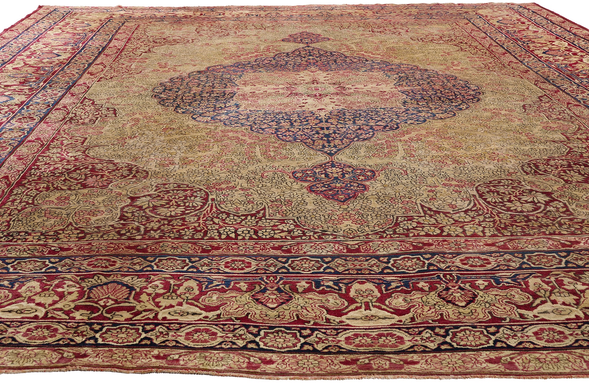 11 x 14 Antique Persian Lavar Kerman Rug 77670