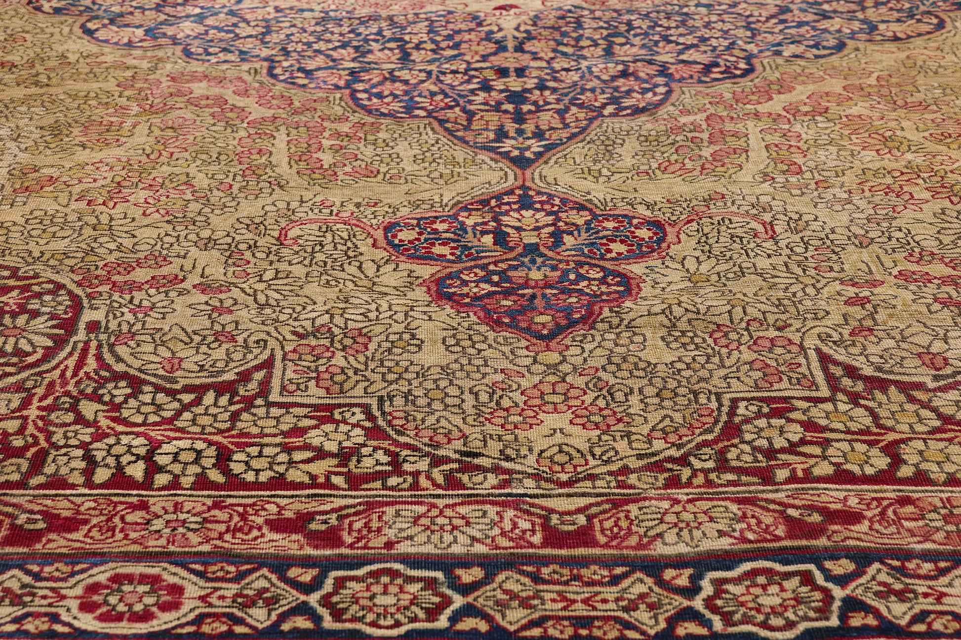 11 x 14 Antique Persian Lavar Kerman Rug 77670