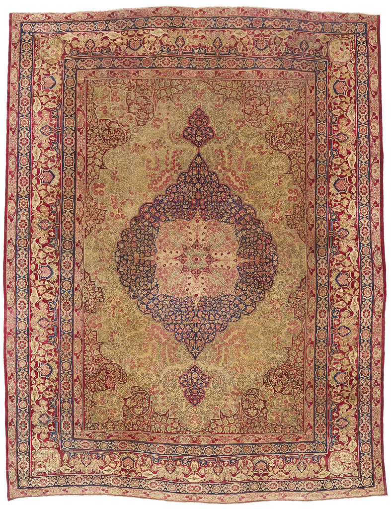 11 x 14 Antique Persian Lavar Kerman Rug 77670