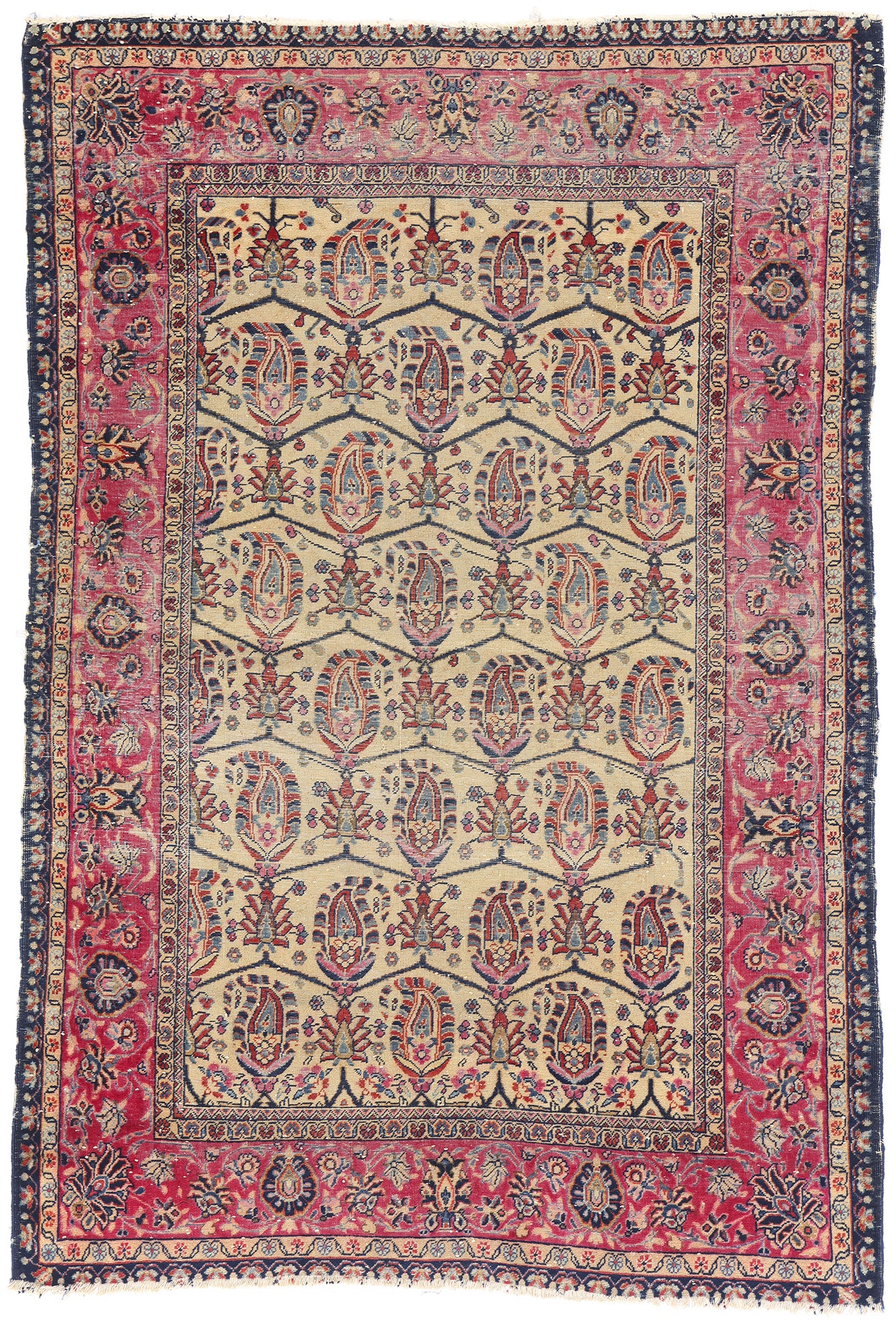 3 x 5 Antique Persian Kerman Rug 79259