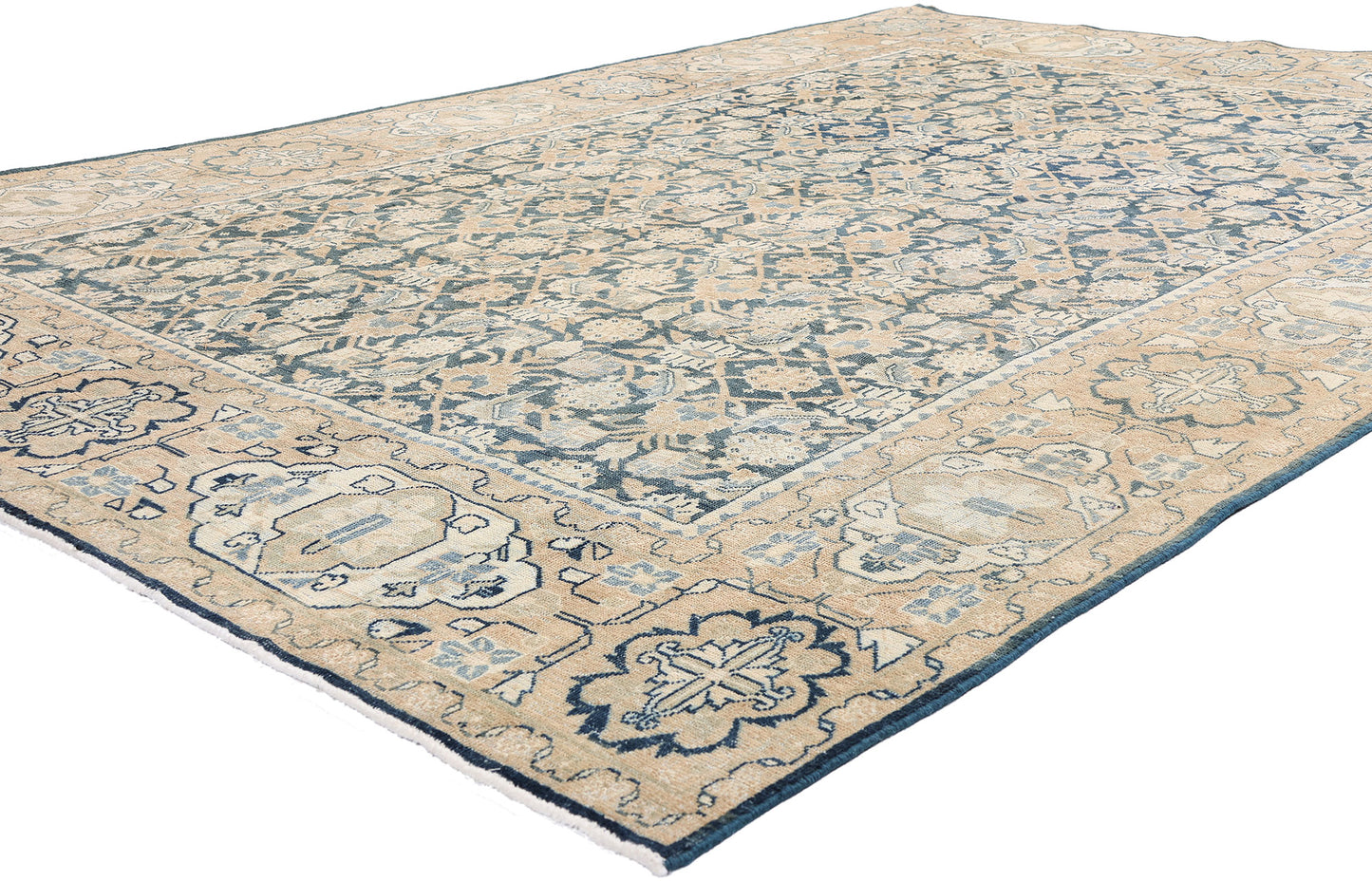 7 x 10 Navy Blue Antique Persian Mahal Rug 61520