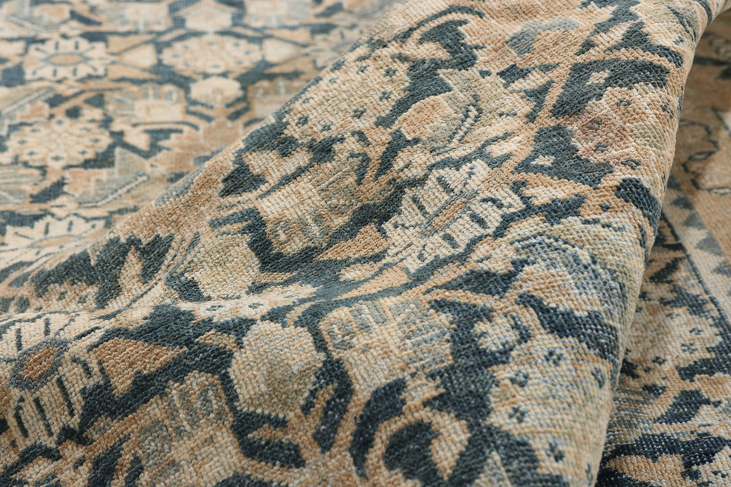7 x 10 Navy Blue Antique Persian Mahal Rug 61520