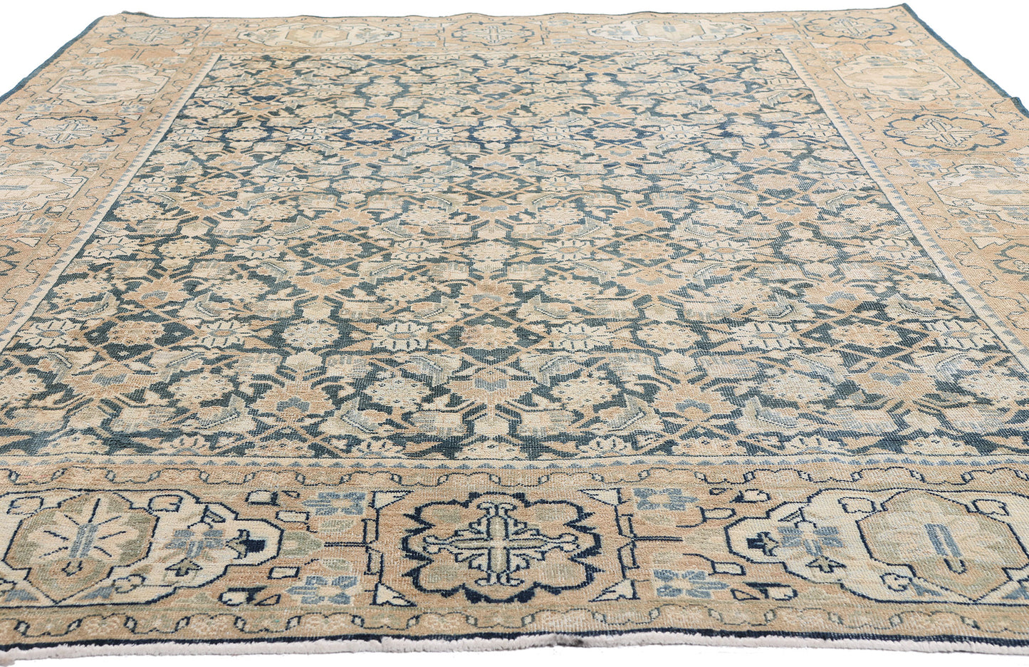 7 x 10 Navy Blue Antique Persian Mahal Rug 61520
