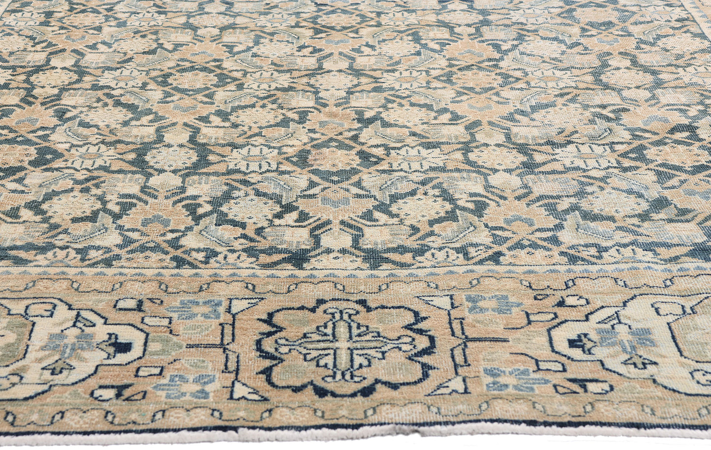 7 x 10 Navy Blue Antique Persian Mahal Rug 61520