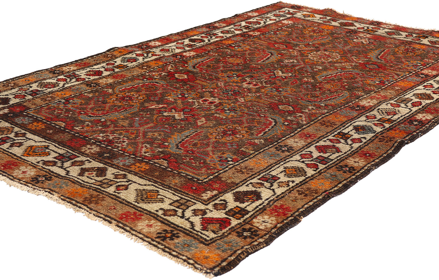 3 x 6 Earth-Tone Antique Persian Malayer Rug 79308