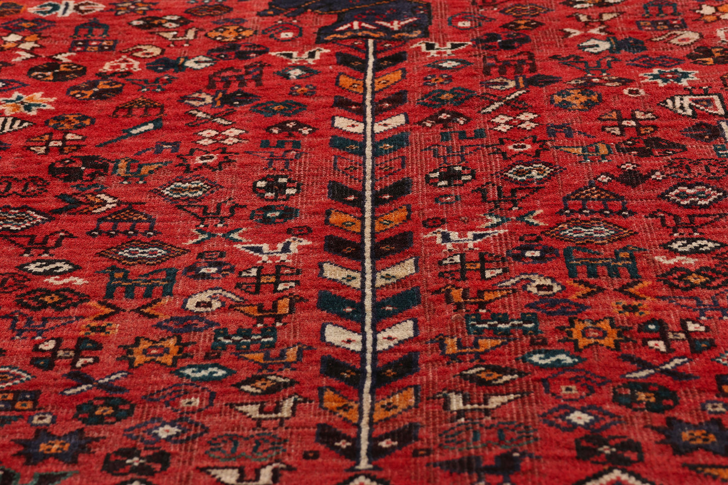 6 x 9 Red Antique Persian Qashqai Rug 61428