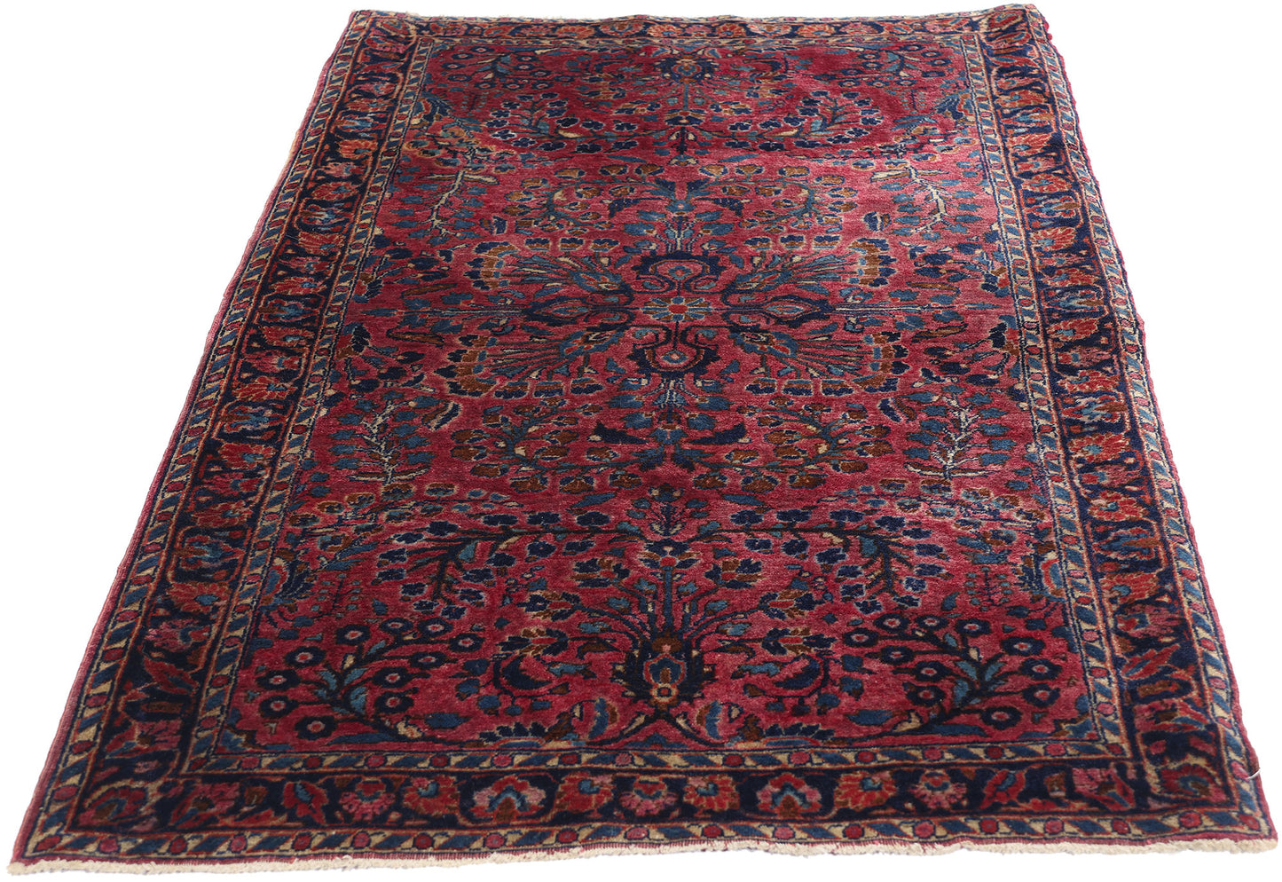 3 x 5 Antique Persian Sarouk Rug 79012