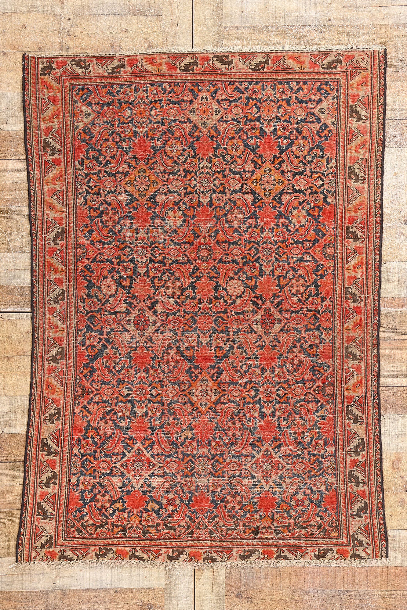 4 x 6 Antique Persian Malayer Rug 78970