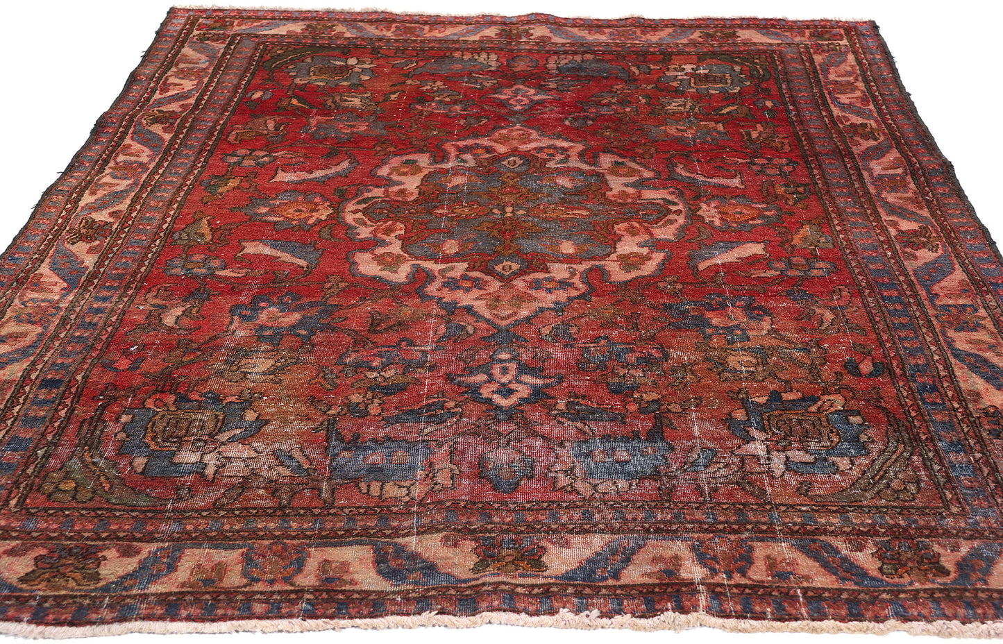4 x 7 Antique Persian Bakhtiari Rug 77685