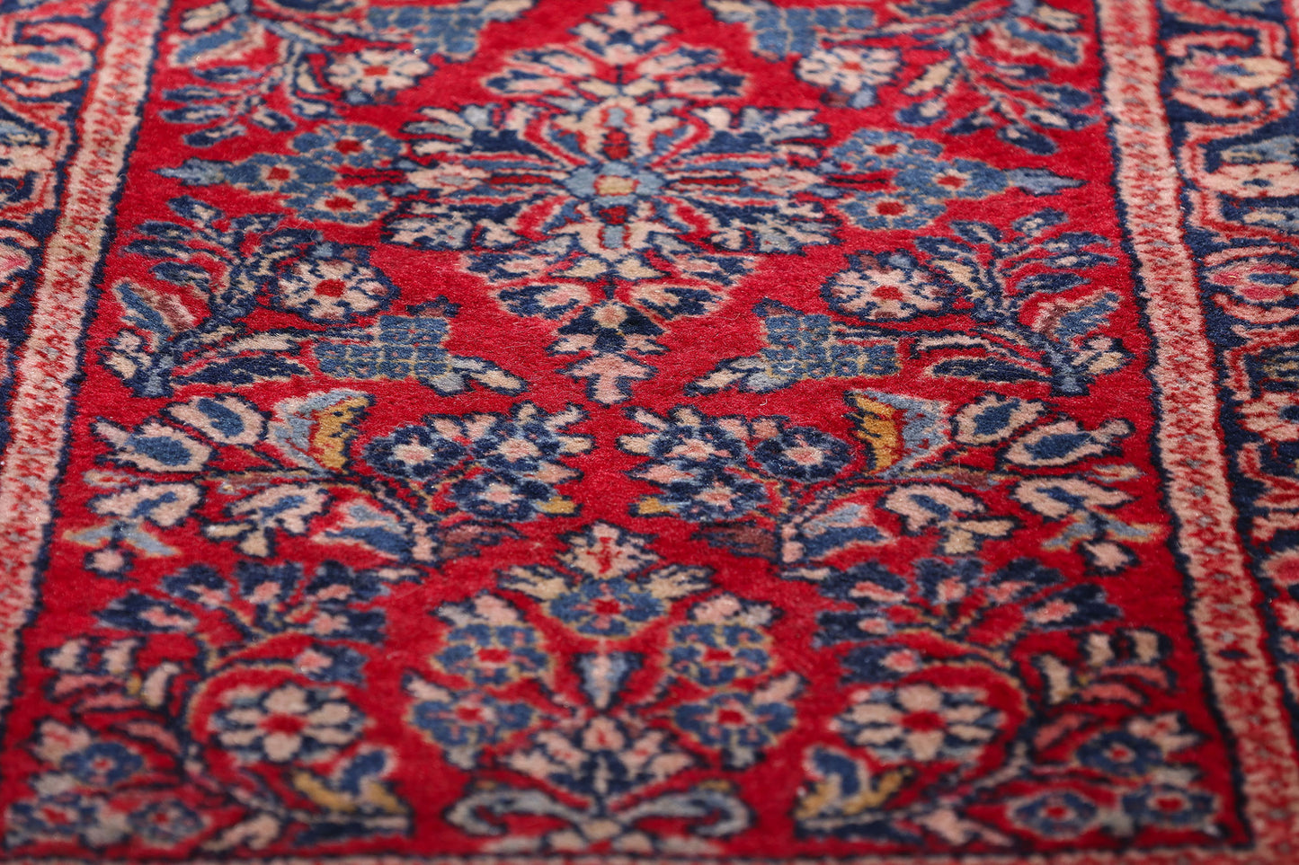 2 x 3 Red Antique Persian Sarouk Rug 79296