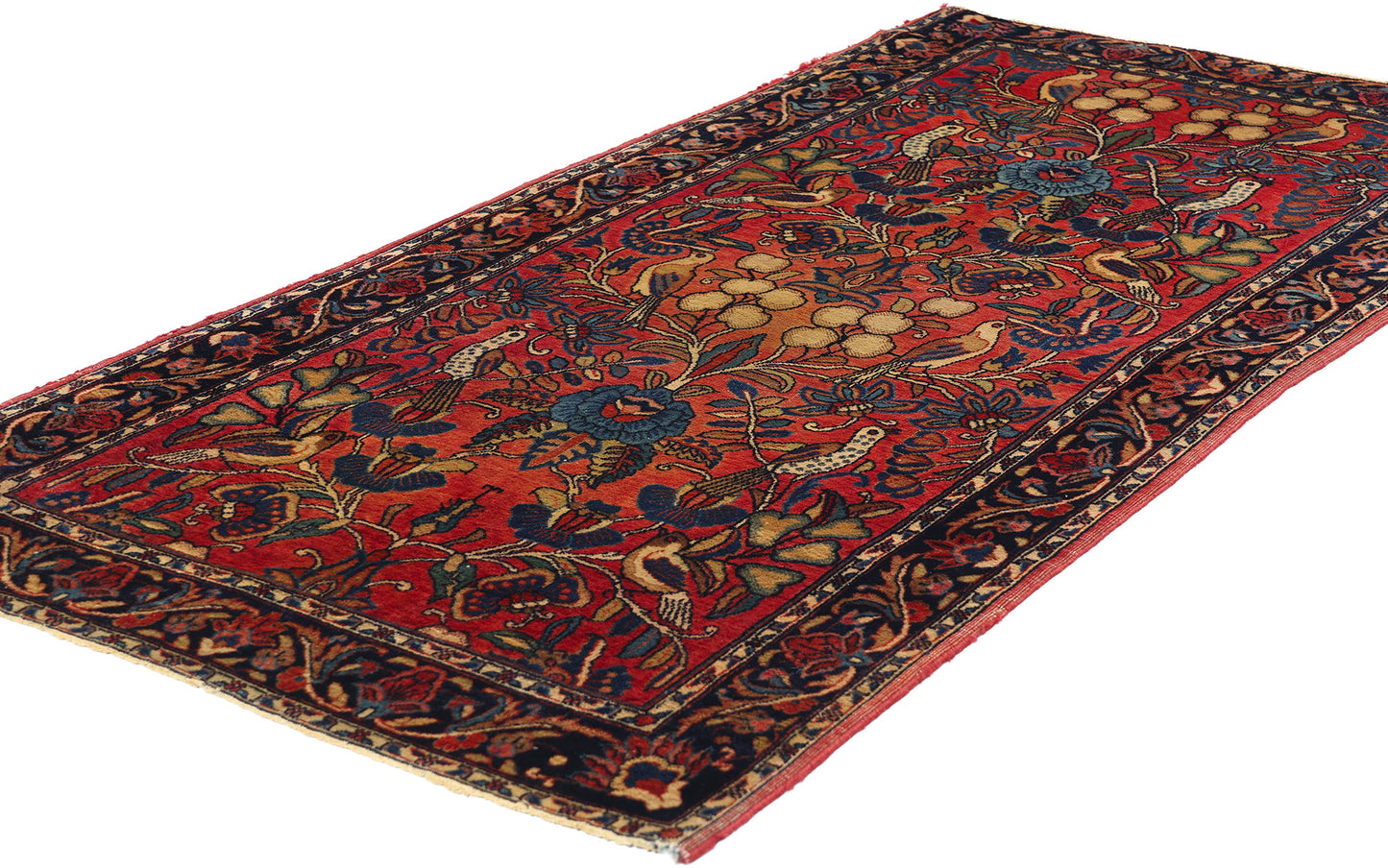 3 x 5 Antique Persian Sarouk Pictorial Rug 79081