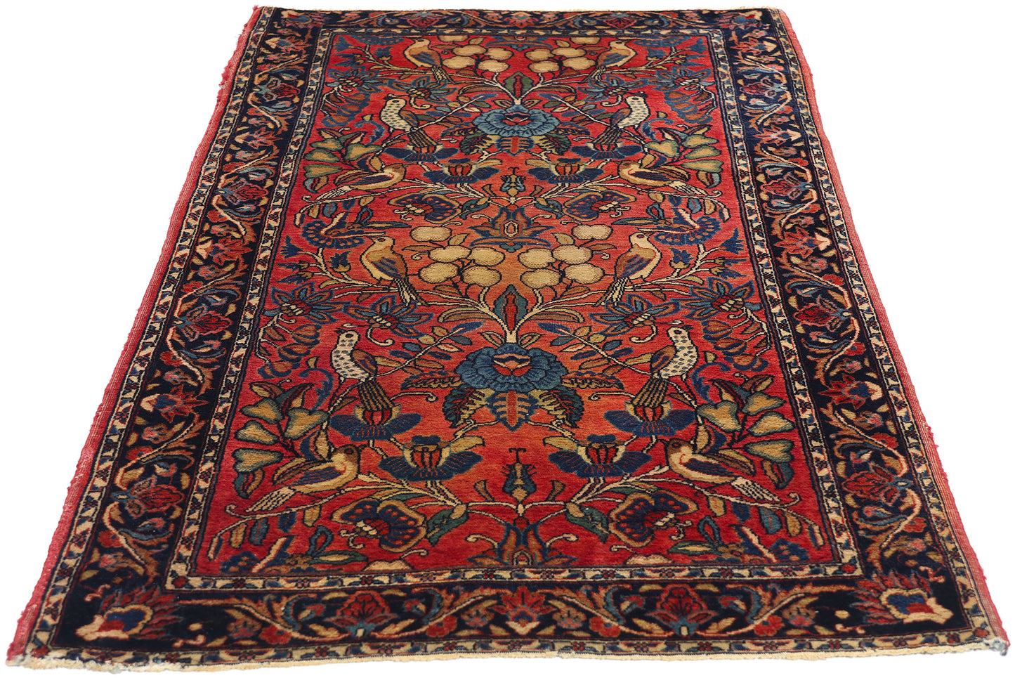 3 x 5 Antique Persian Sarouk Pictorial Rug 79081