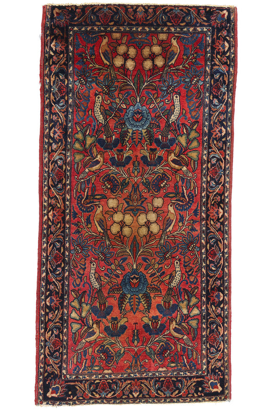 3 x 5 Antique Persian Sarouk Pictorial Rug 79081