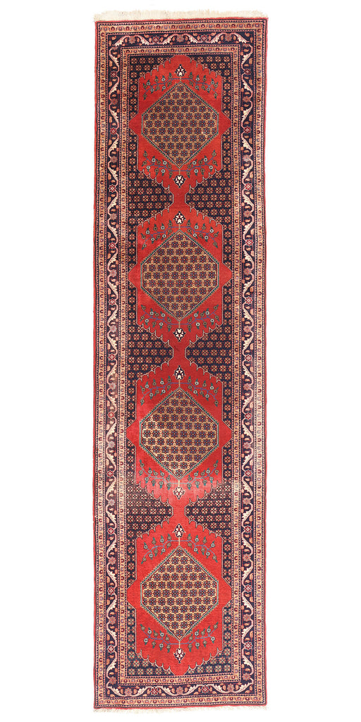 4 x 13 Antique Red Persian Senneh Rug 90030