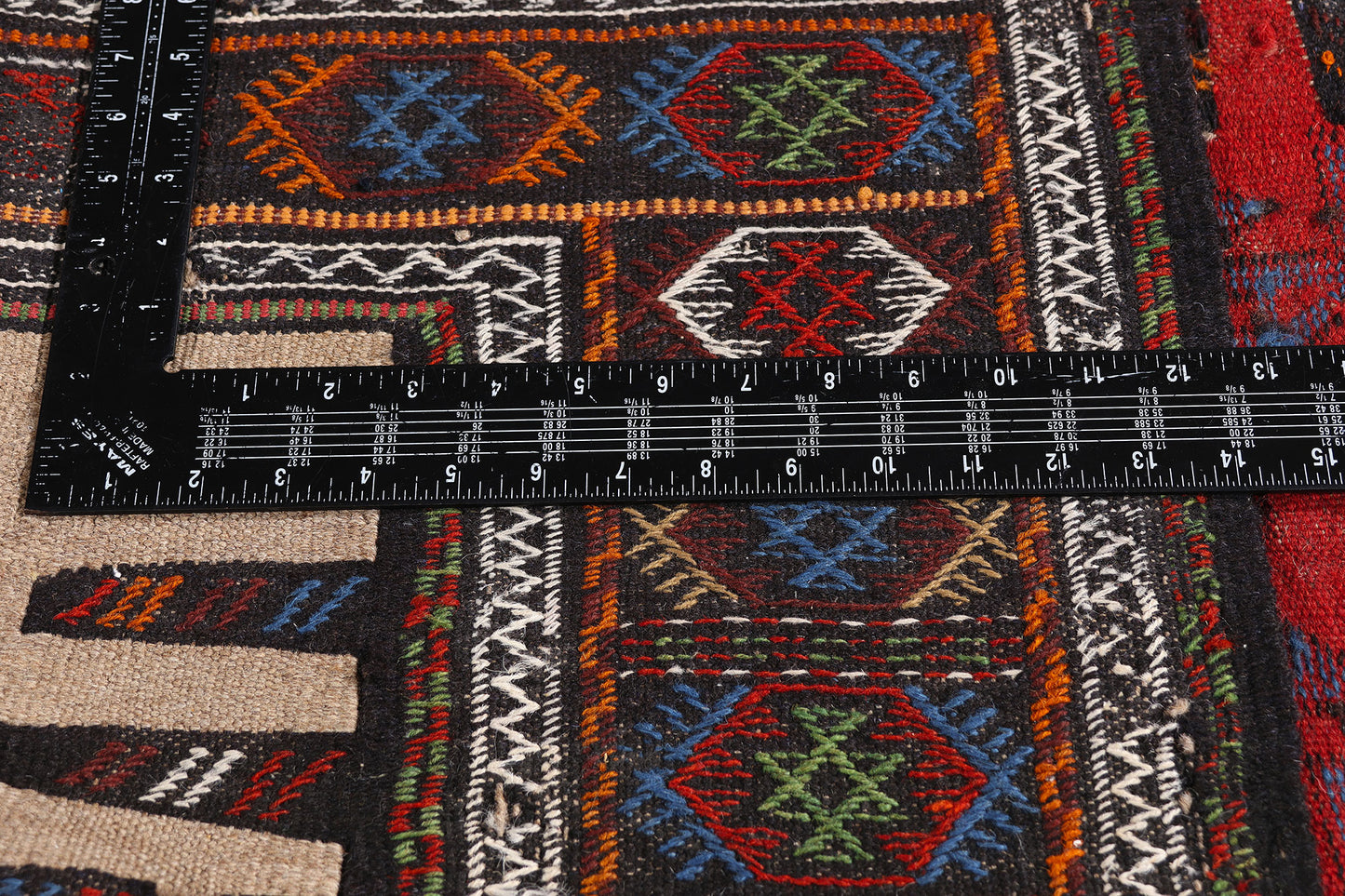 3 x 6 Beige Antique Persian Shahsavan Kilim Rug 79345