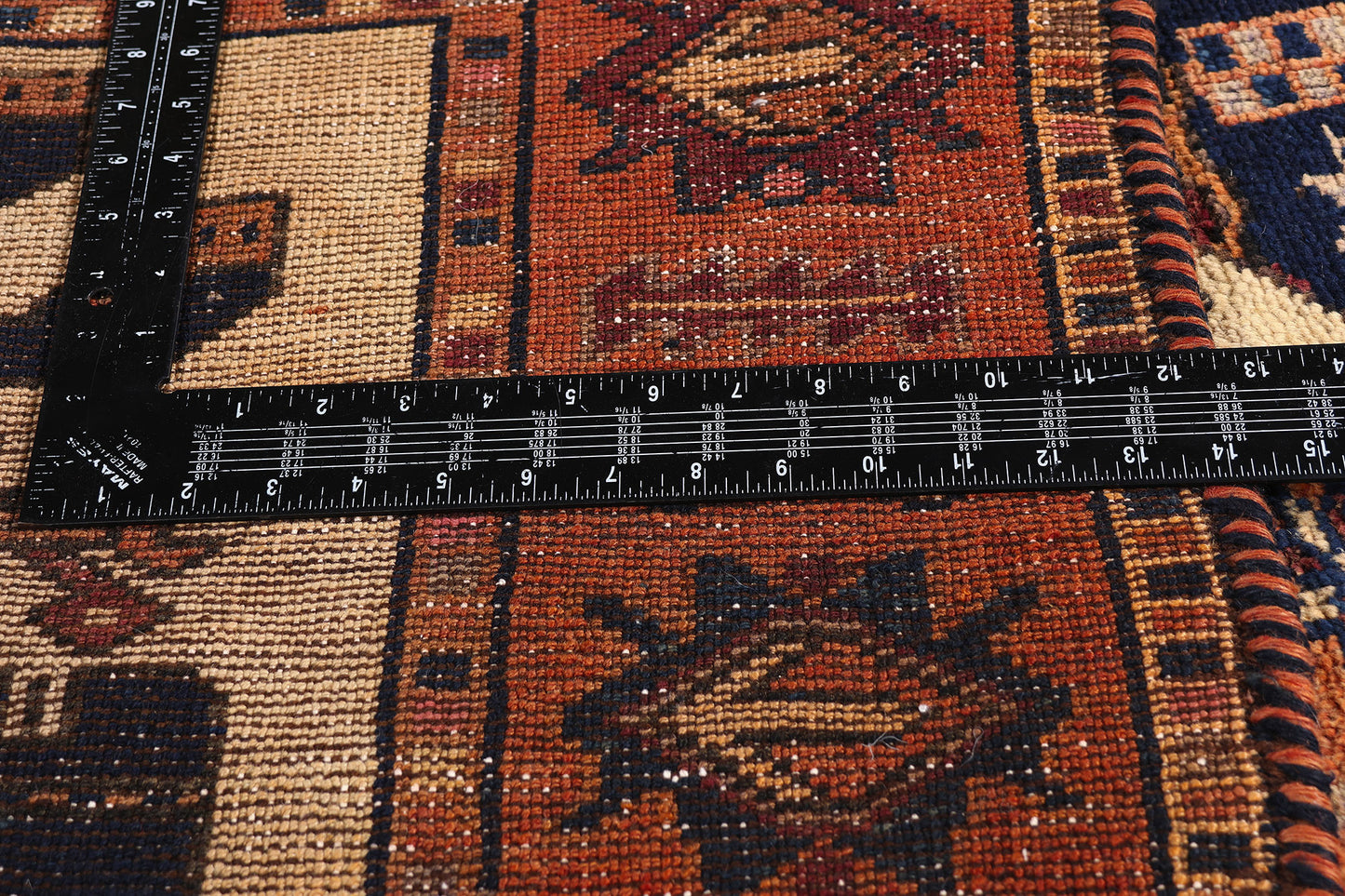 5 x 13 Beige Antique Persian Shiraz Pictorial Rug 61539