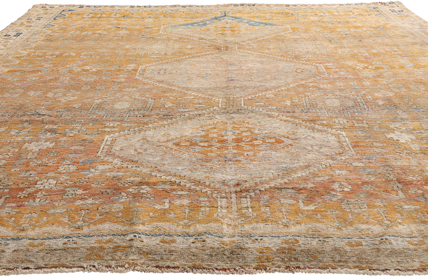 5 x 12 Orange Antique Persian Shiraz Rug 61528