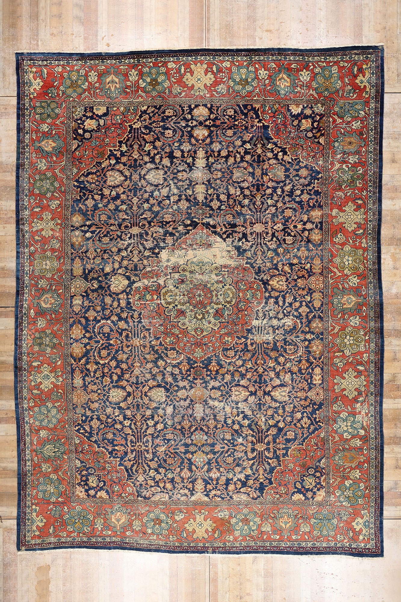 14 x 19 Antique Persian Sultanabad Rug 79228