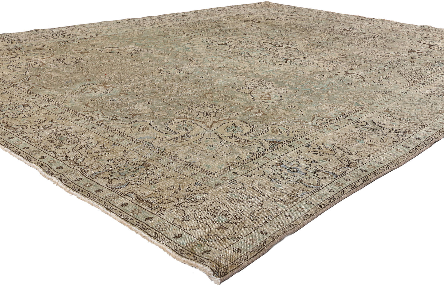 10 x 12 Antique Persian Tabriz Rug 61378