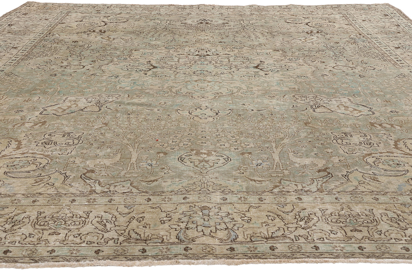 10 x 12 Antique Persian Tabriz Rug 61378
