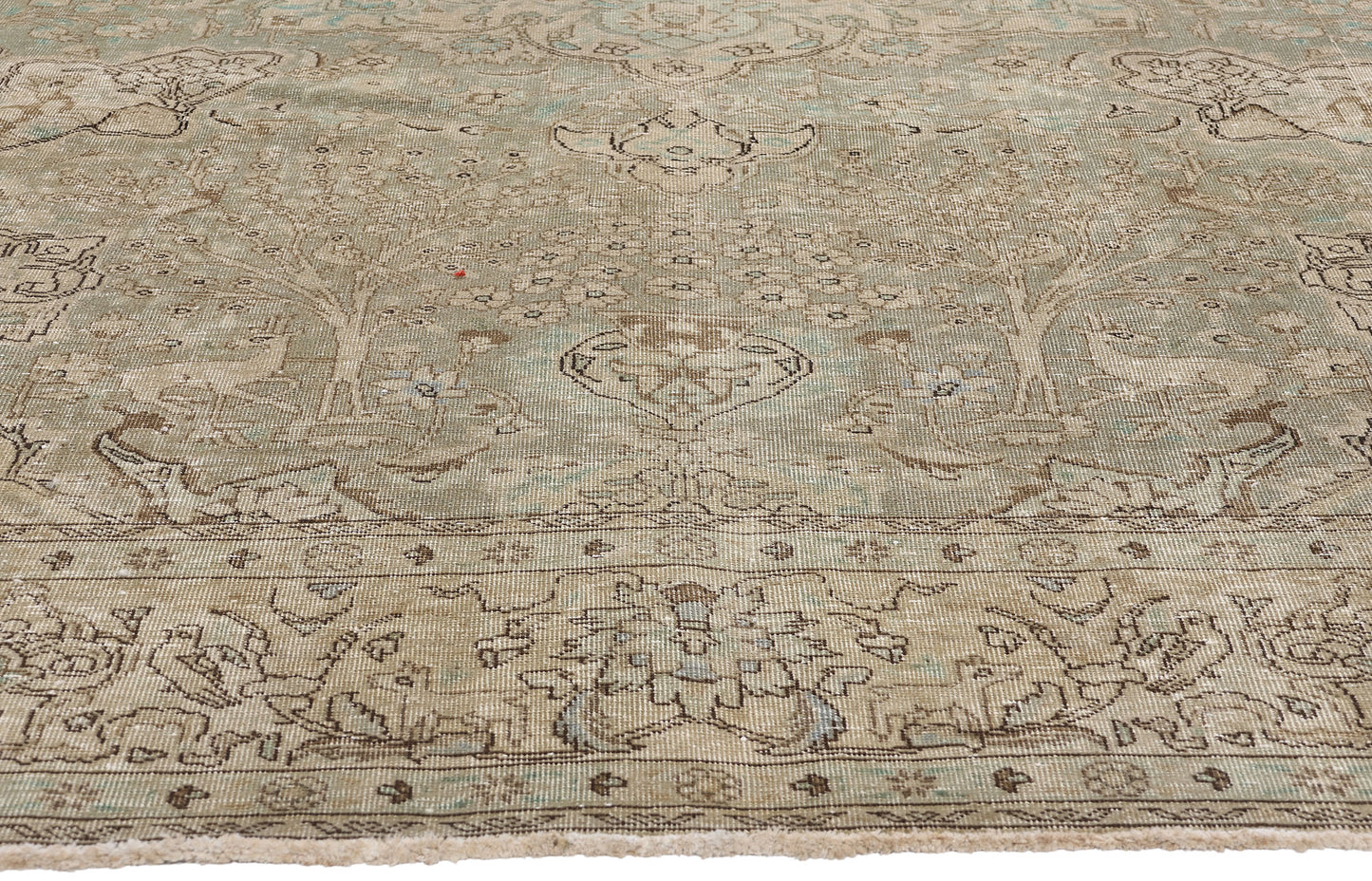 10 x 12 Antique Persian Tabriz Rug 61378