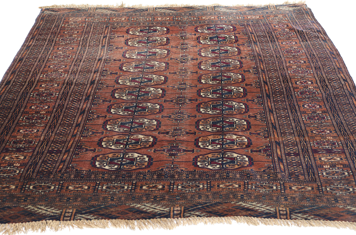 4 x 5 Antique Persian Turkoman Rug 79172