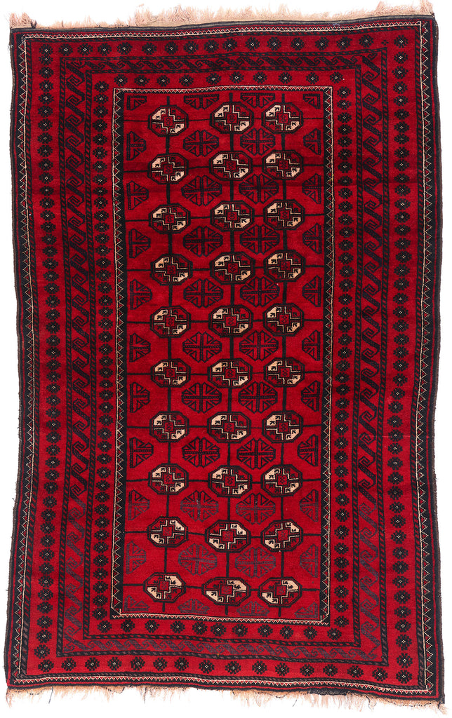 4 x 7 Antique Persian Turkoman Rug 79164