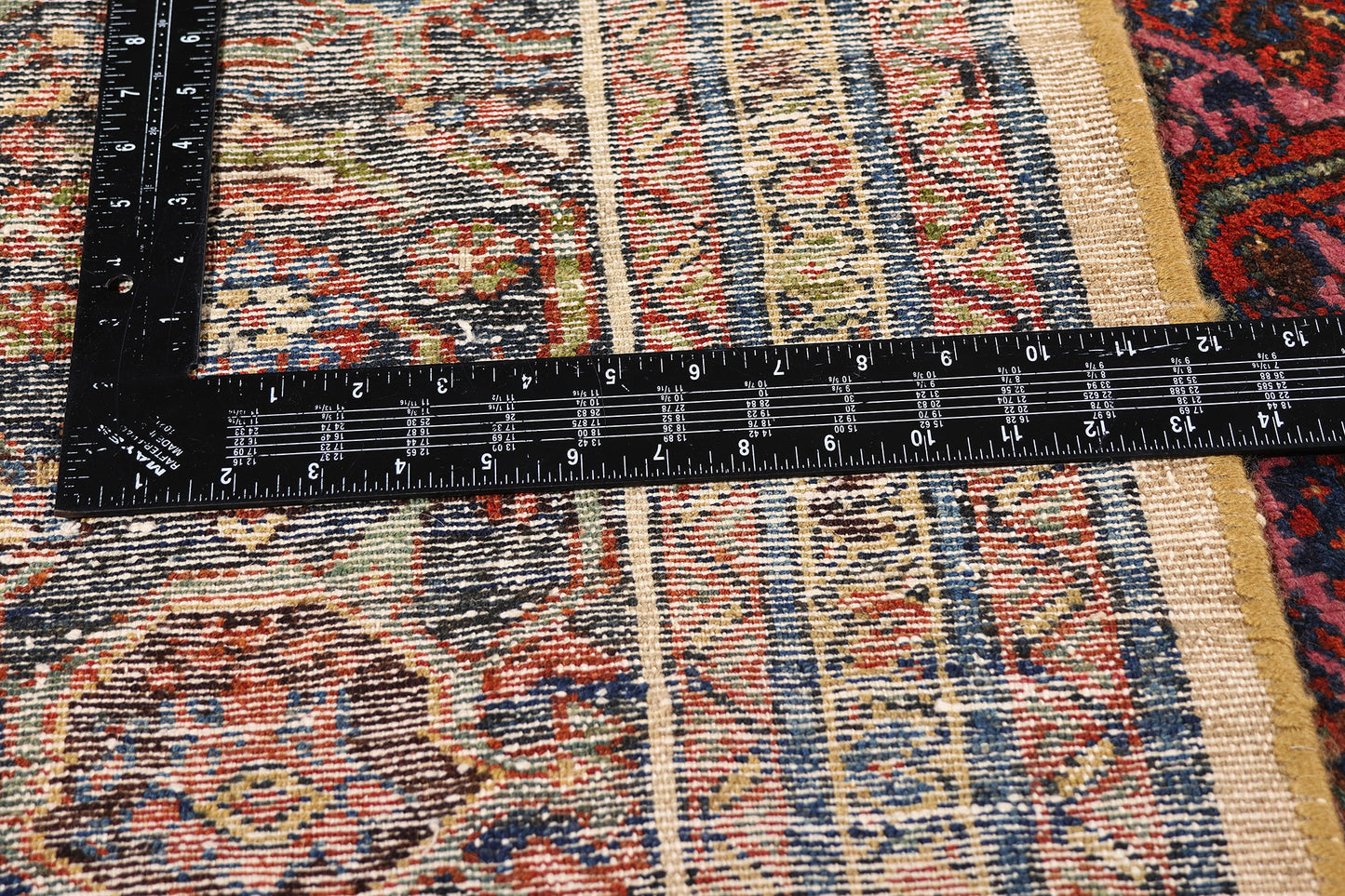 13 x 21 Antique Pink Persian Hamadan Rug 78339