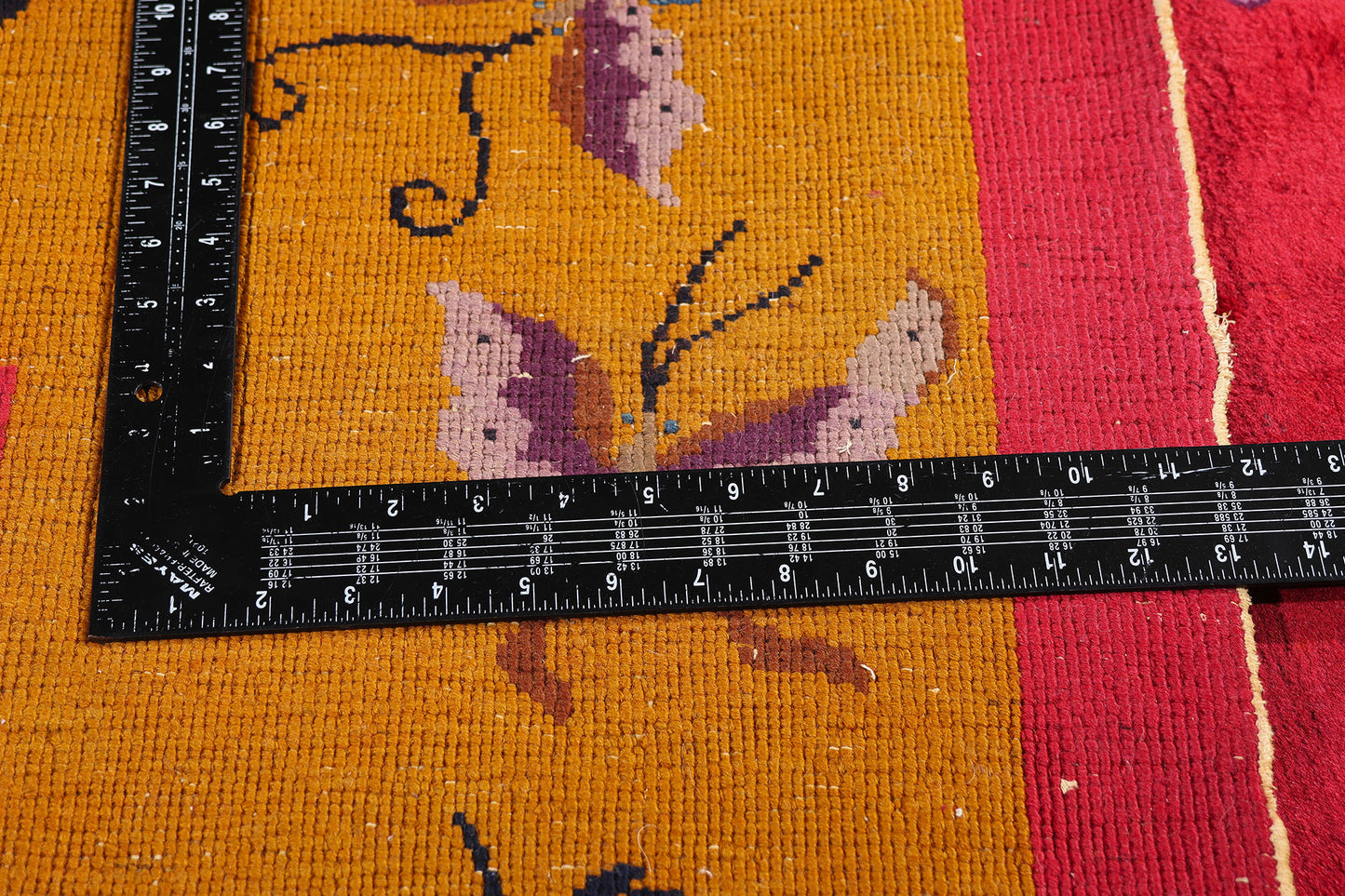 9 x 11 Antique Red Chinese Art Deco Rug 79219