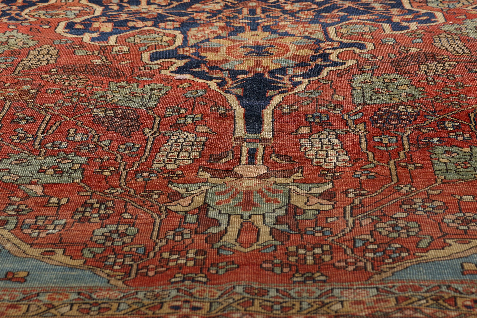 9 x 12 Antique Persian Farahan Rug 79211