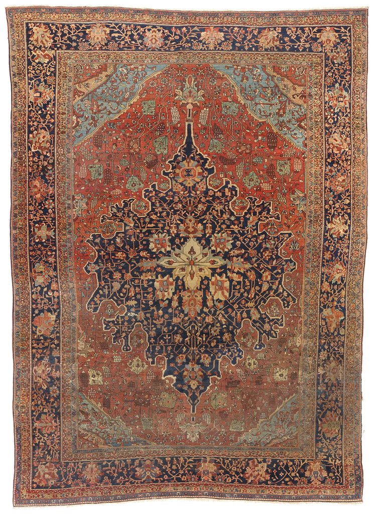 9 x 12 Antique Persian Farahan Rug 79211